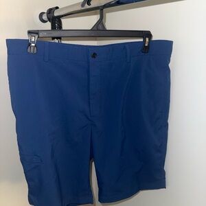 Greg Norman Performance Golf Shorts 38 Mens Navy Blue Stretch